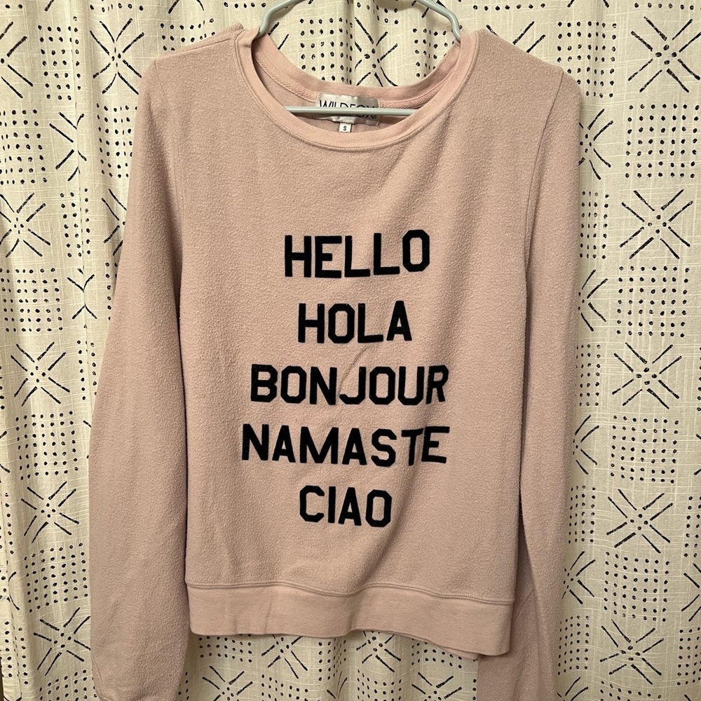 Wildfox “hello” graphic sweater
